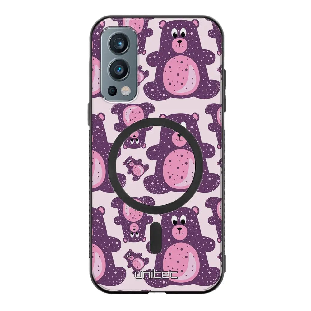 OnePlus Nord 2 suojakuoret - Purple Teddy Bear