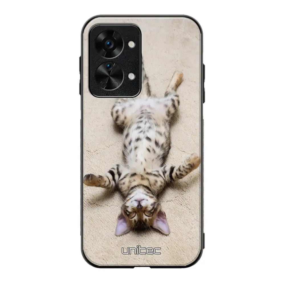 OnePlus Nord 2T kissa suojakuoret - Relaxing Cat - Ei