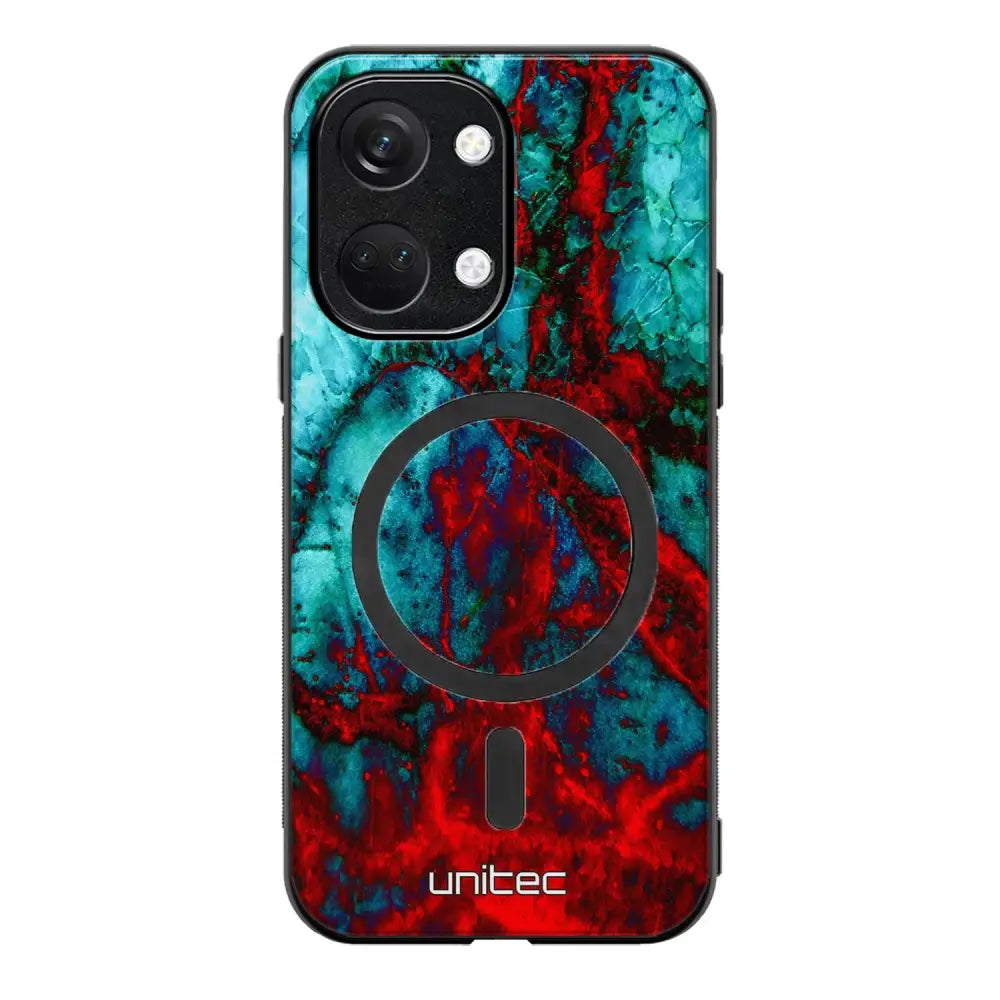 OnePlus Nord 3 marmori suojakuoret - Blue Red Marble