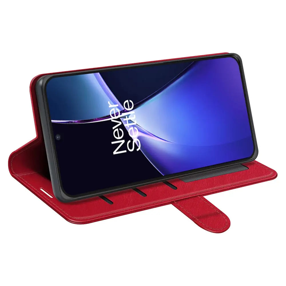 Punainen Lite Lompakko Suojakotelo OnePlus Nord CE 4 puhelimelle