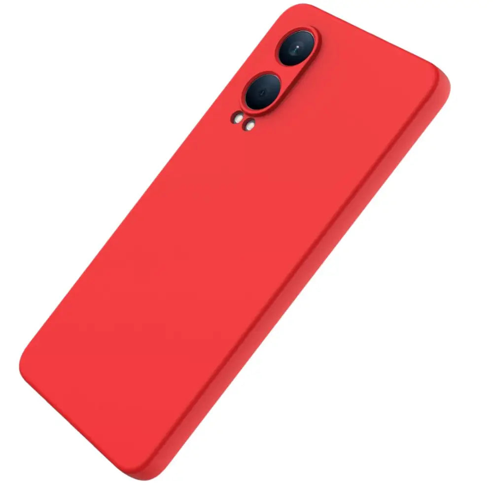 Punainen lite silikonikuori OnePlus Nord CE 4 Lite kaksikamera-aukoilla