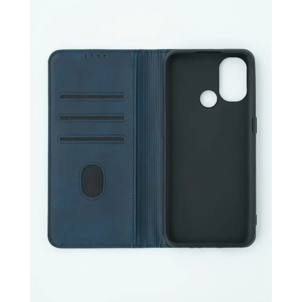 OnePlus Nord N100 Unitec Lompakko Suojakotelo Sininen