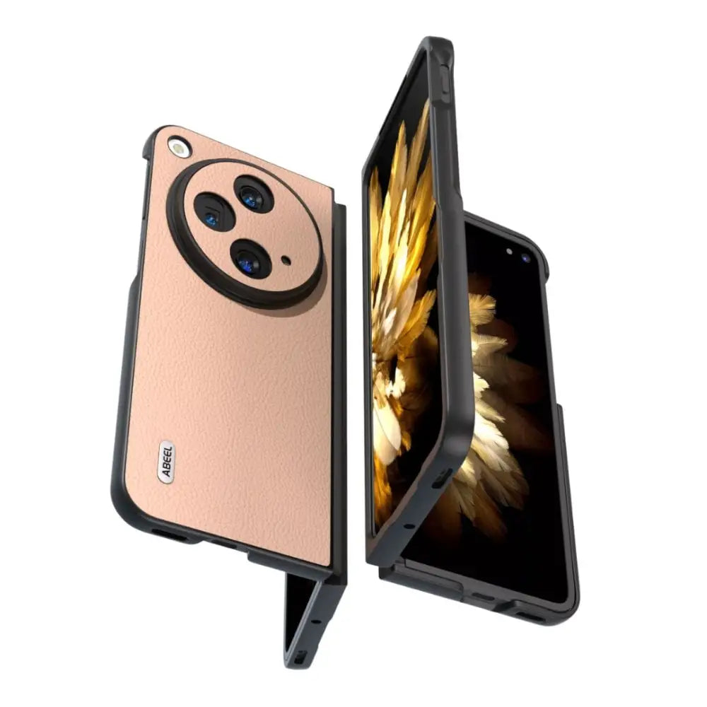 OnePlus Open nahkainen suojakuori pinkki