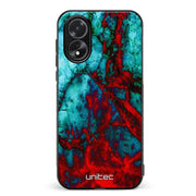 Oppo A38 marmori suojakuoret - Blue Red Marble - Ei
