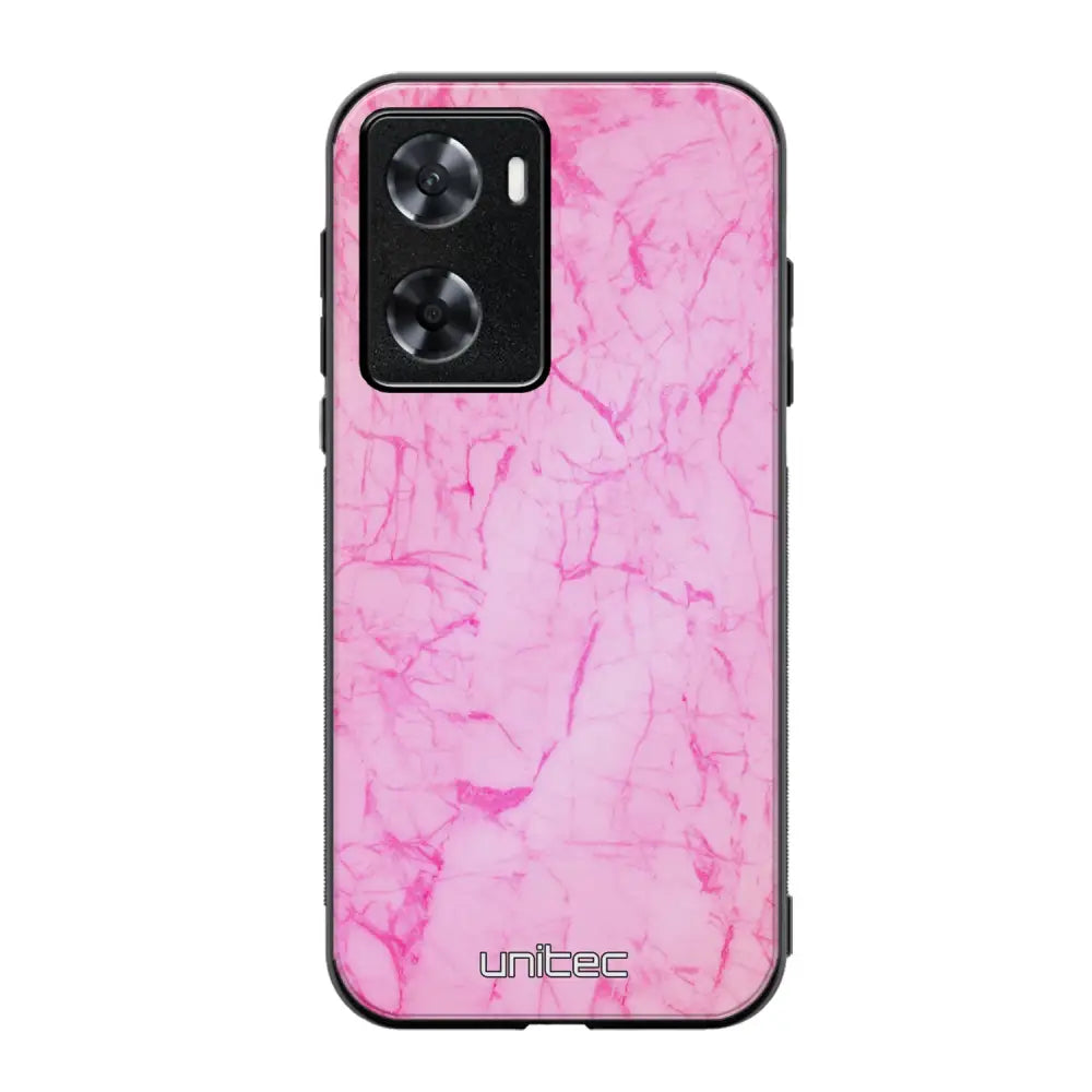Oppo A77 marmori suojakuoret - Light Pink Marble - Ei