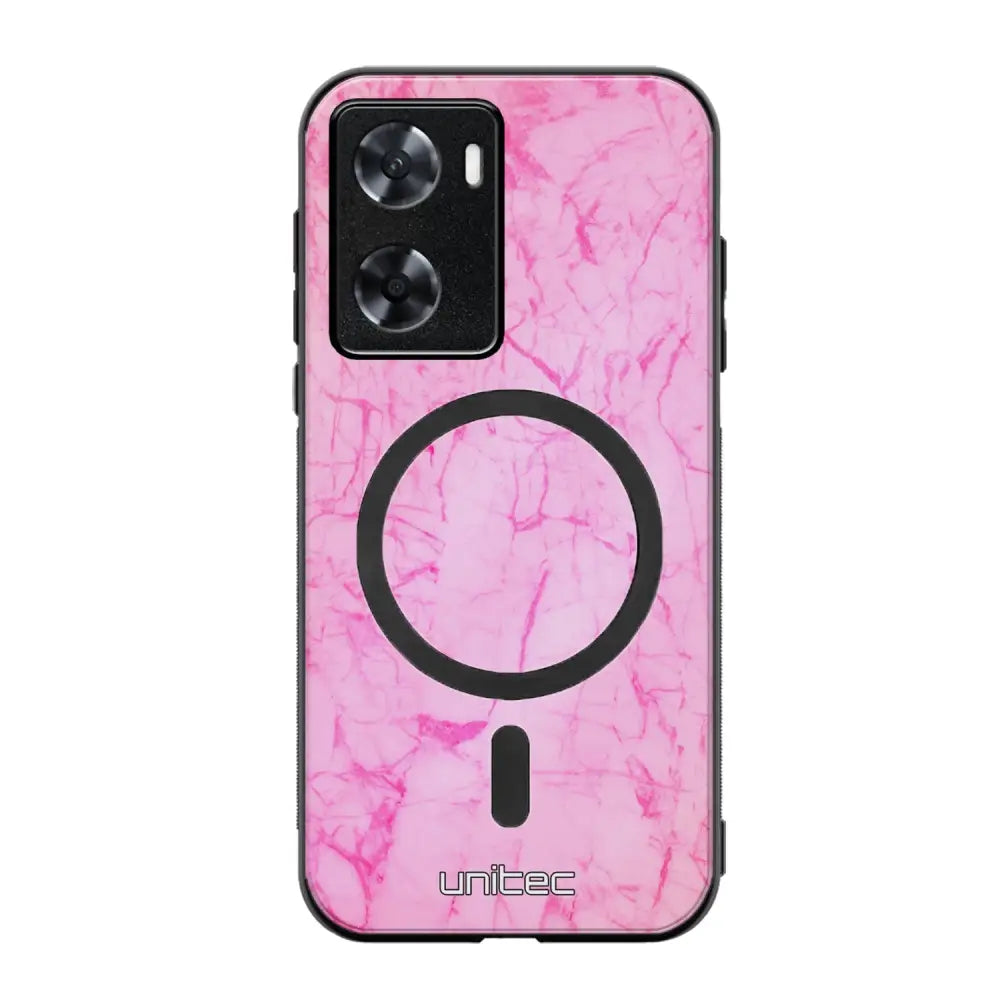 Oppo A77 marmori suojakuoret - Light Pink Marble
