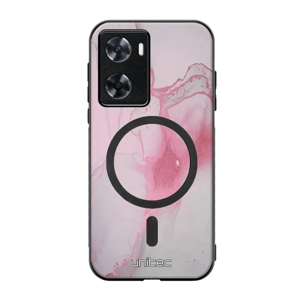 Oppo A77 marmori suojakuoret - Pink Pok Rie