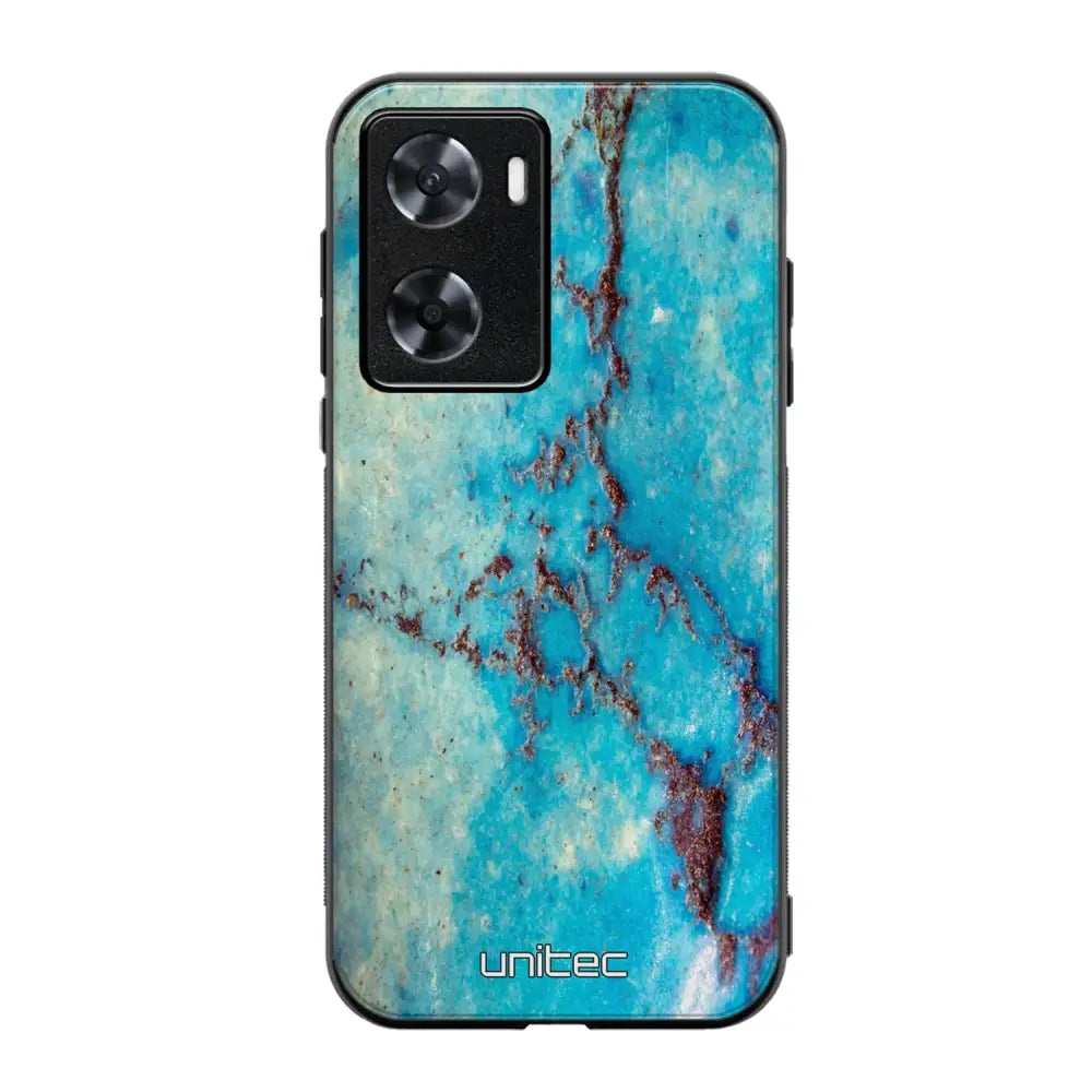 Oppo A77 marmori suojakuoret - Turquoise Marble - Ei