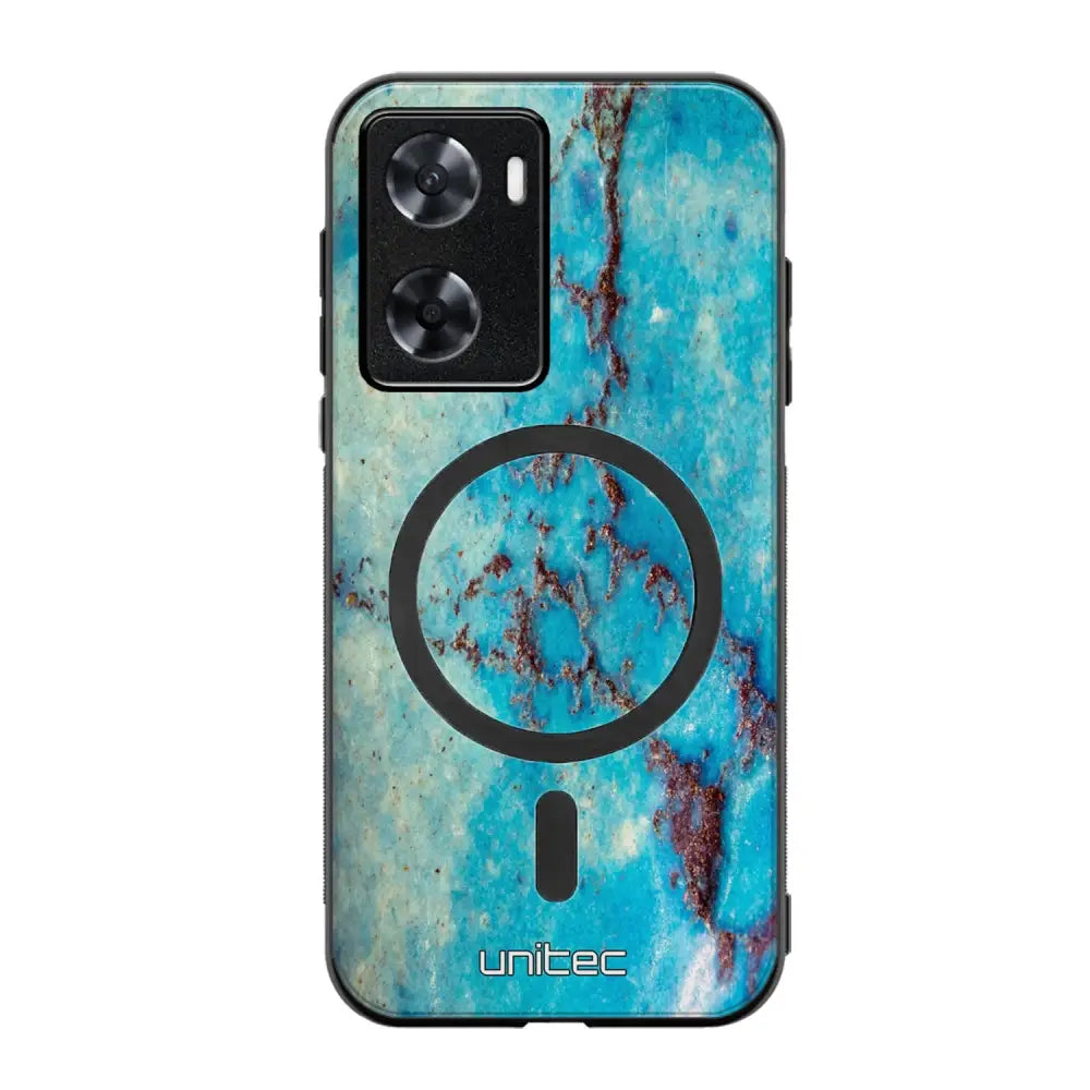 Oppo A77 marmori suojakuoret - Turquoise Marble