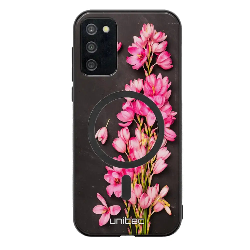 Samsung Galaxy A03s kukka suojakuoret - Pink Flowers
