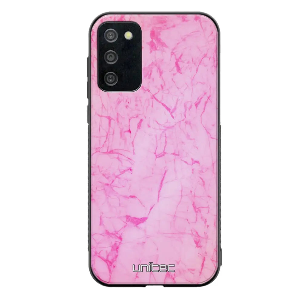 Samsung Galaxy A03s marmori suojakuoret - Light Pink Marble - Ei