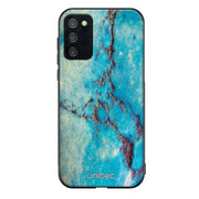 Samsung Galaxy A03s marmori suojakuoret - Turquoise Marble - Ei