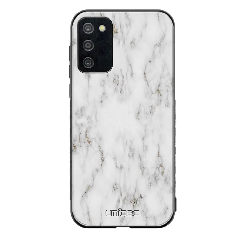 Samsung Galaxy A03s marmori suojakuoret - White Marble - Ei