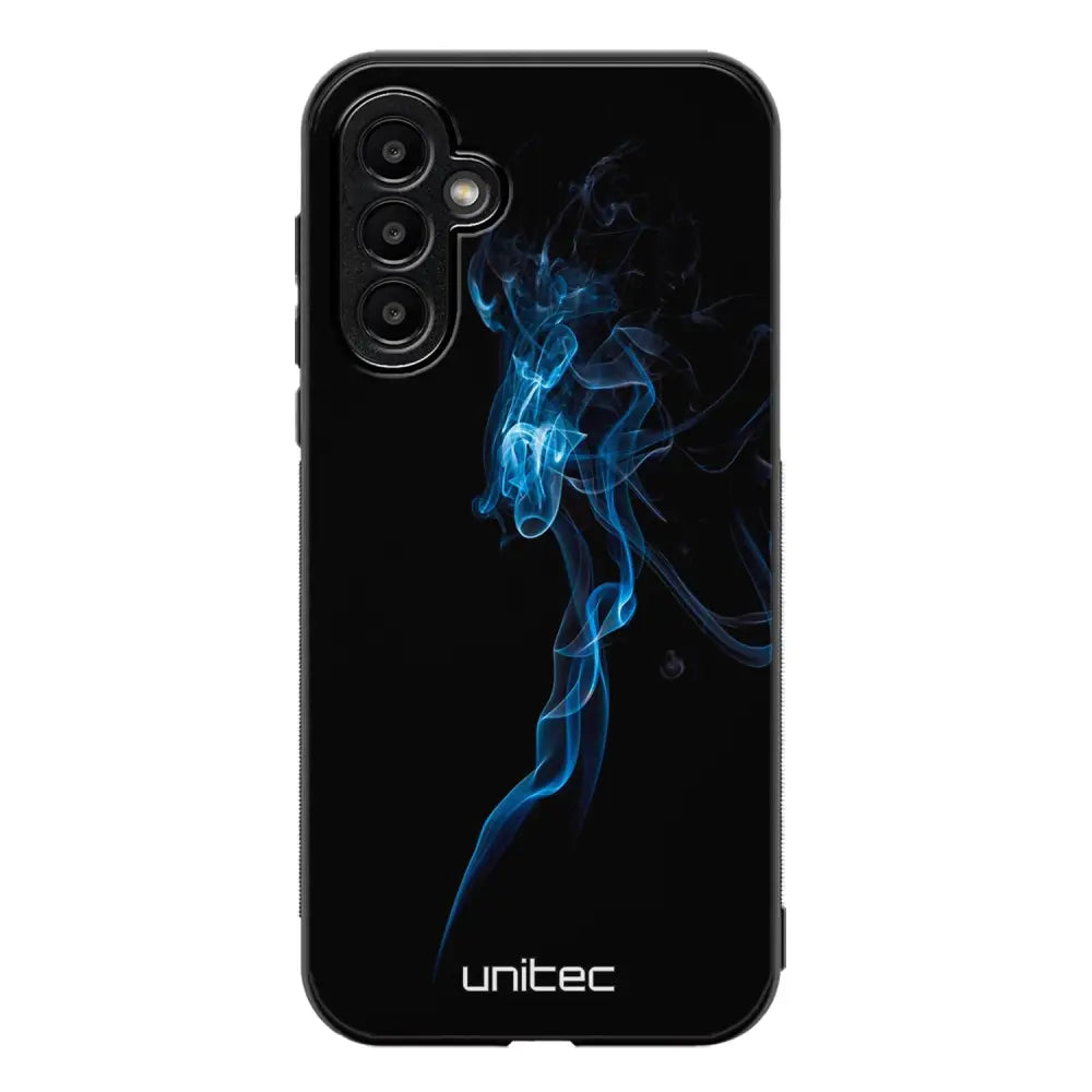 Samsung Galaxy A04s suojakuoret - Blue Smoke On Black - Ei