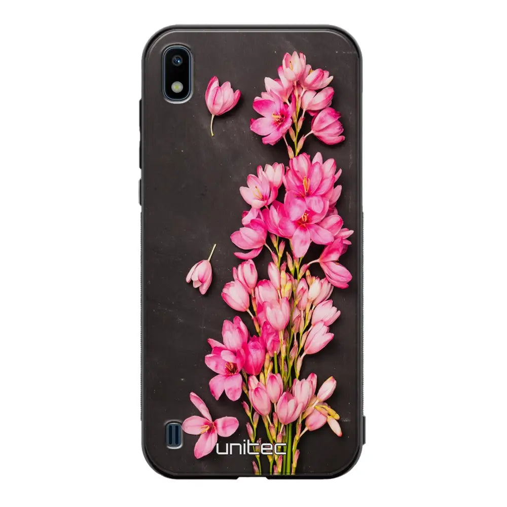 Samsung Galaxy A10 kukka suojakuoret - Pink Flowers - Ei