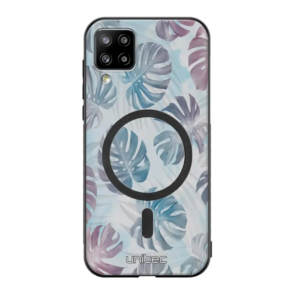 Samsung Galaxy A12 kukka suojakuoret - Monstera Texture