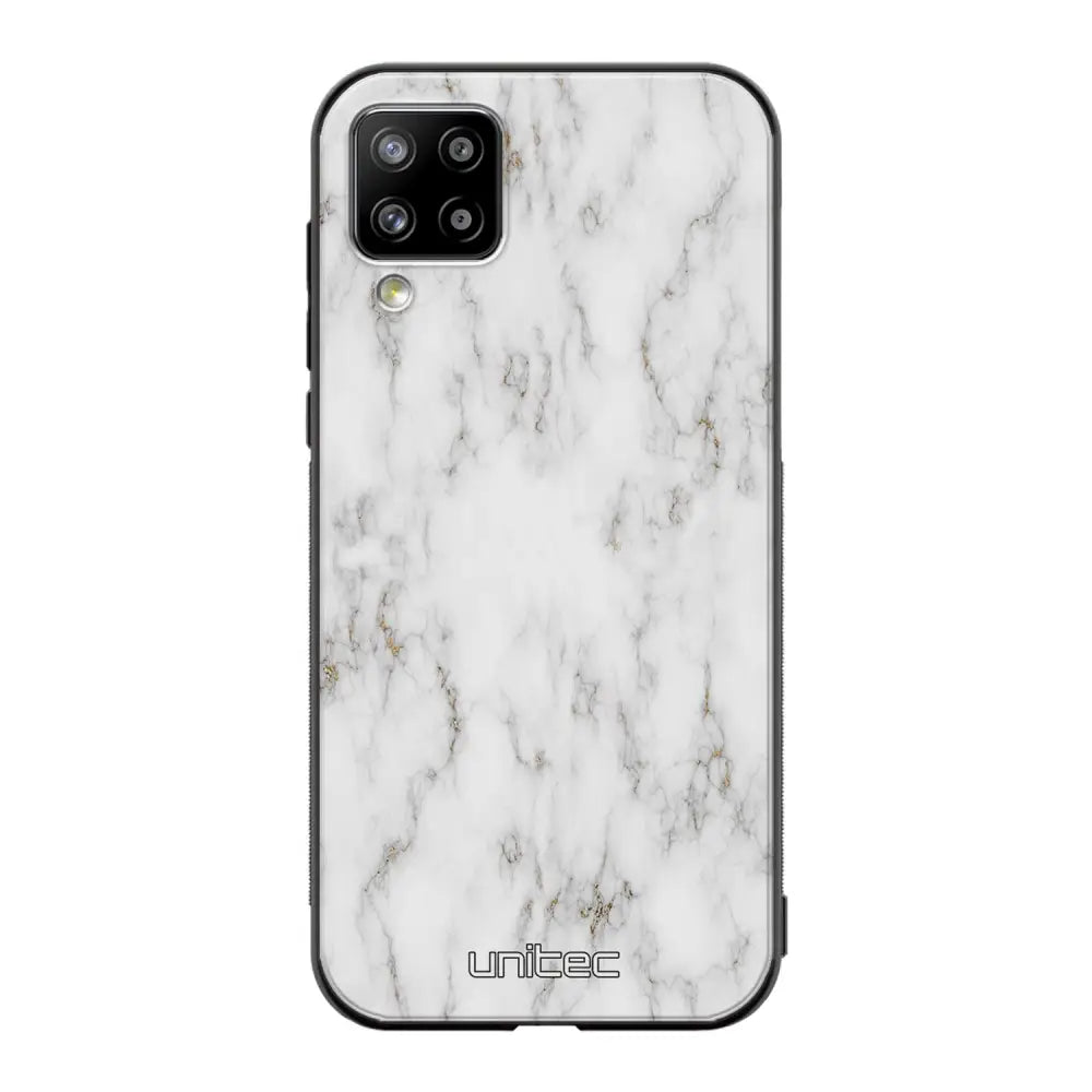 Samsung Galaxy A12 marmori suojakuoret - White Marble - Ei