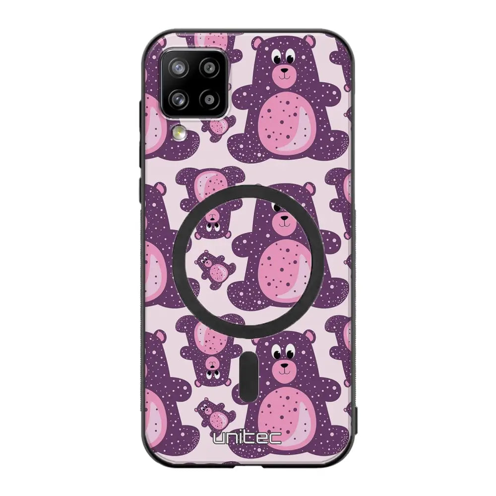 Samsung Galaxy A12 suojakuoret - Purple Teddy Bear