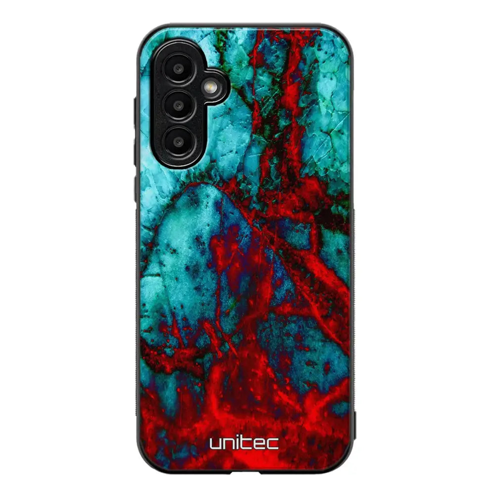 Samsung Galaxy A13 5G marmori suojakuoret - Blue Red Marble - Ei