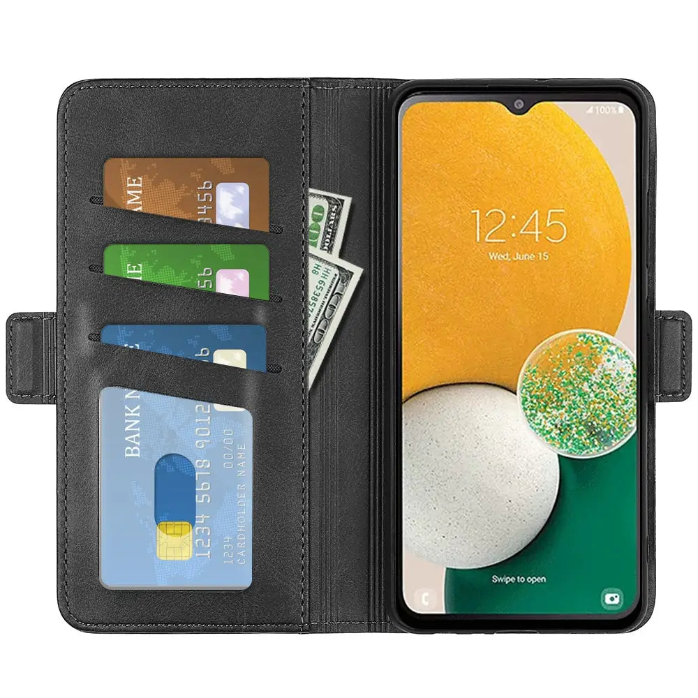 Samsung Galaxy A14 5G Lompakko Suojakuori - Musta