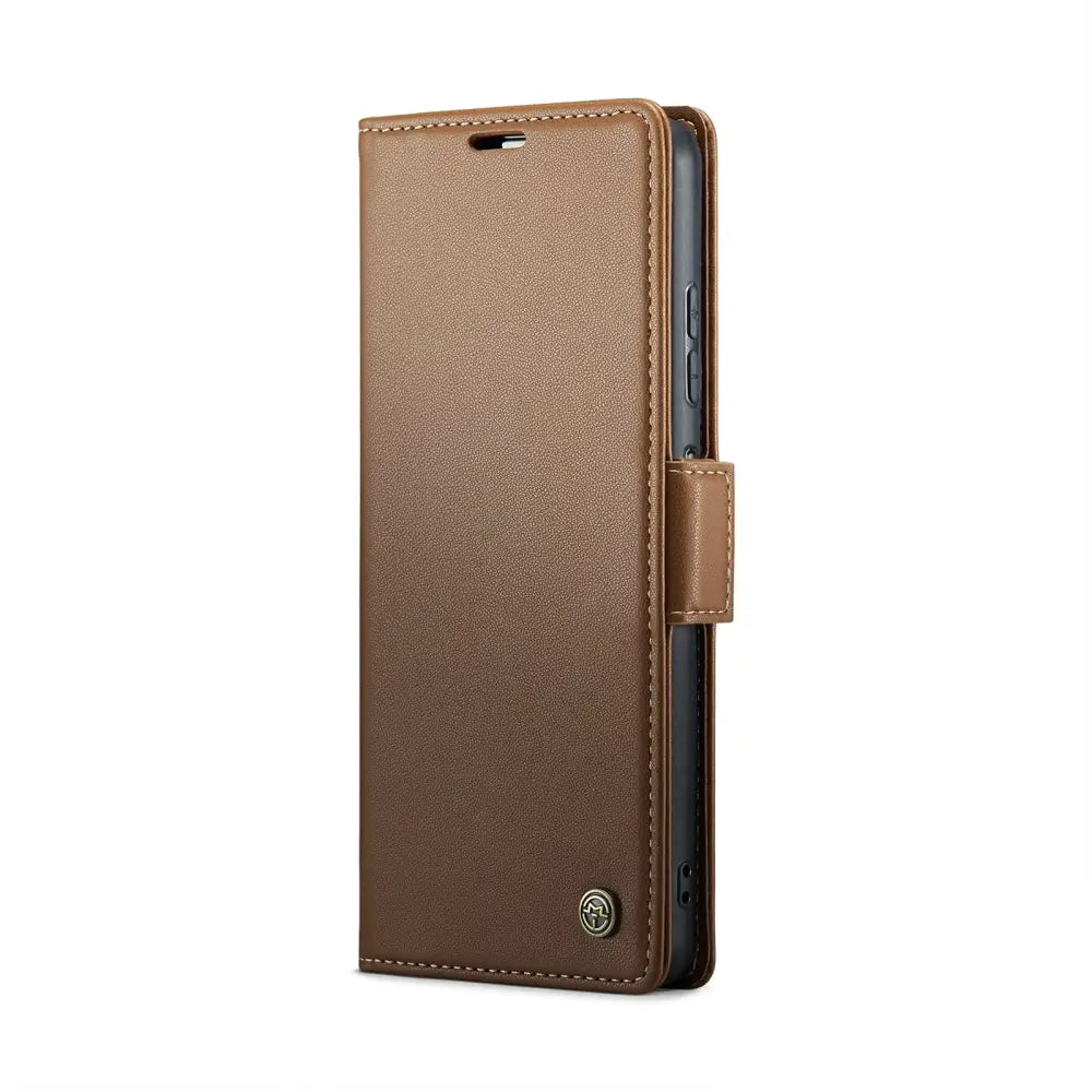 Samsung Galaxy A15 Lompakko suojakotelo RFID - Ruskea - CaseMe