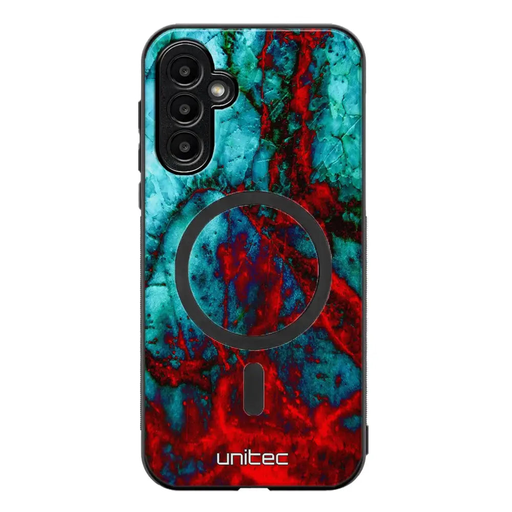 Samsung Galaxy A15 marmori suojakuoret - Blue Red Marble
