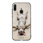 Samsung Galaxy A20s kissa suojakuoret - Relaxing Cat - Ei