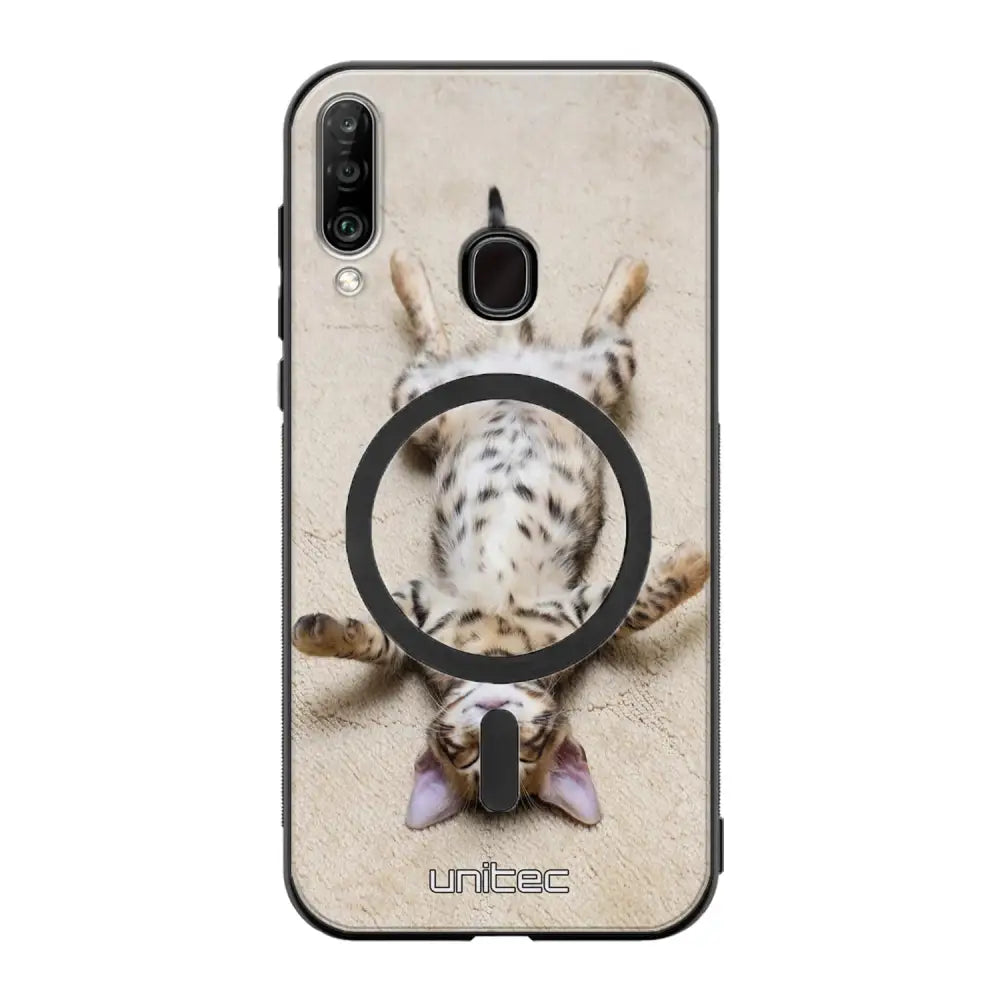 Samsung Galaxy A20s kissa suojakuoret - Relaxing Cat