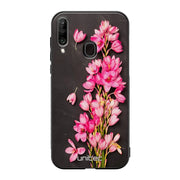 Samsung Galaxy A20s kukka suojakuoret - Pink Flowers - Ei