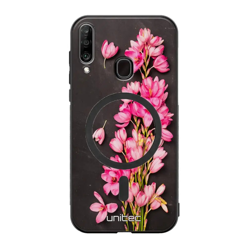 Samsung Galaxy A20s kukka suojakuoret - Pink Flowers