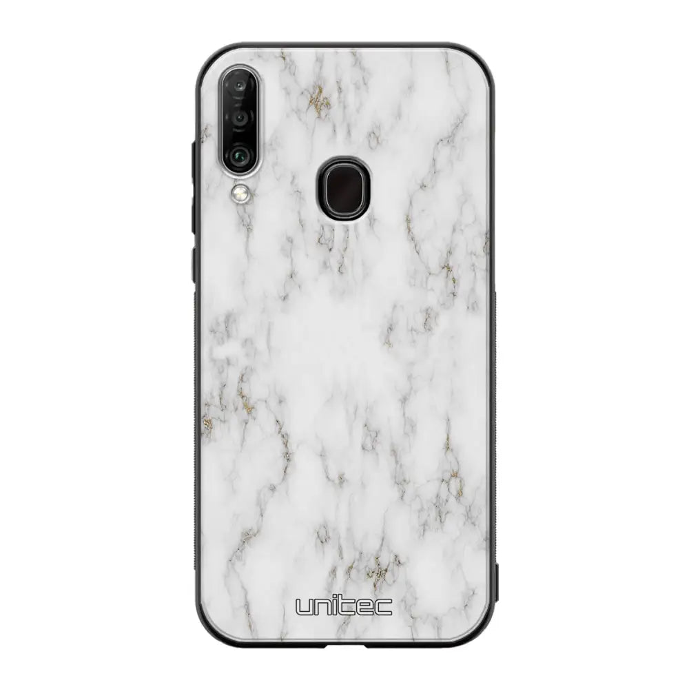Samsung Galaxy A20s marmori suojakuoret - White Marble - Ei