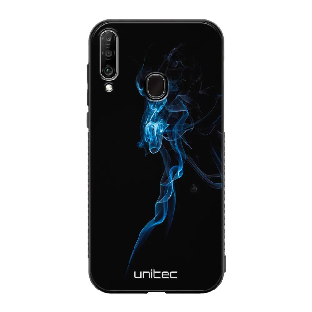 Samsung Galaxy A20s suojakuoret - Blue Smoke On Black - Ei
