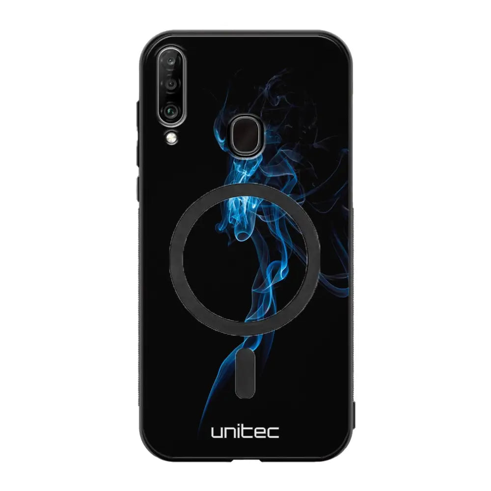 Samsung Galaxy A20s suojakuoret - Blue Smoke On Black