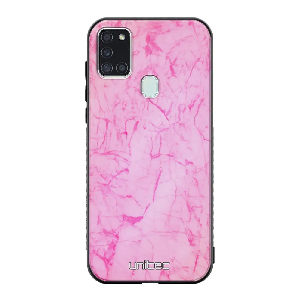Samsung Galaxy A21s marmori suojakuoret - Light Pink Marble - Ei