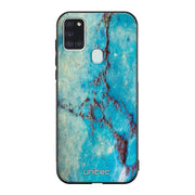 Samsung Galaxy A21s marmori suojakuoret - Turquoise Marble - Ei