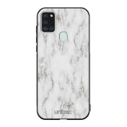 Samsung Galaxy A21s marmori suojakuoret - White Marble - Ei
