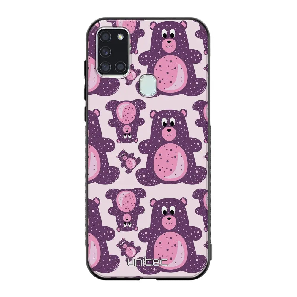 Samsung Galaxy A21s suojakuoret - Purple Teddy Bear - Ei