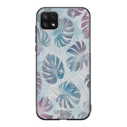 Samsung Galaxy A22 kukka suojakuoret - Monstera Texture - Ei