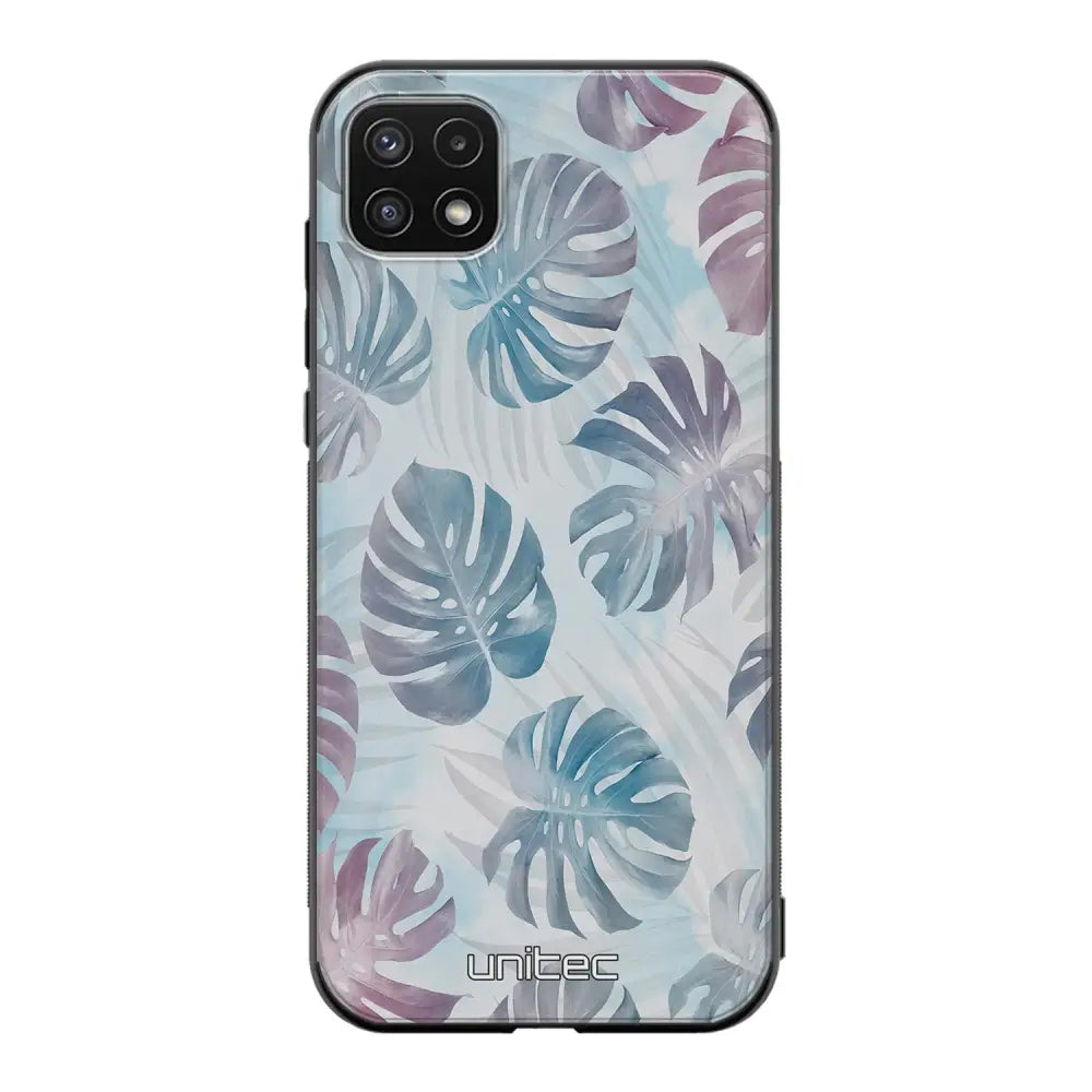Samsung Galaxy A22 kukka suojakuoret - Monstera Texture - Ei
