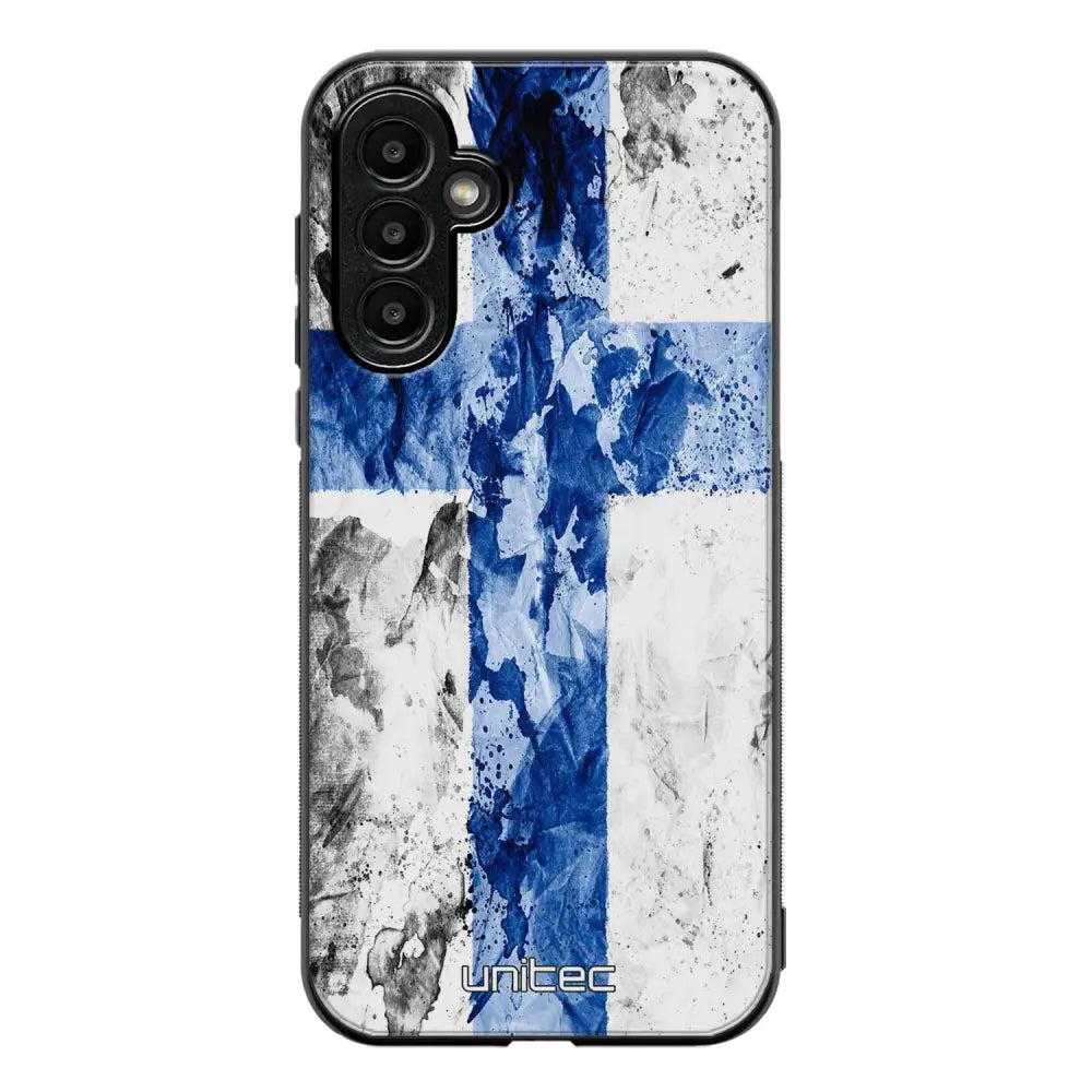 Samsung Galaxy A25 suojakuoret - Painted Finnish Flag - Ei