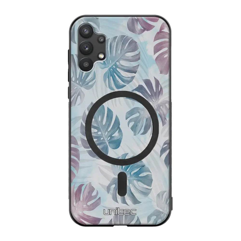 Samsung Galaxy A32 kukka suojakuoret - Monstera Texture