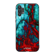 Samsung Galaxy A32 marmori suojakuoret - Blue Red Marble - Ei