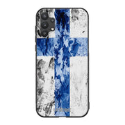 Samsung Galaxy A32 suojakuoret - Painted Finnish Flag - Ei