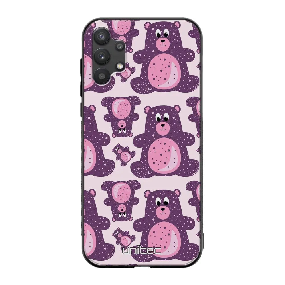 Samsung Galaxy A32 suojakuoret - Purple Teddy Bear - Ei