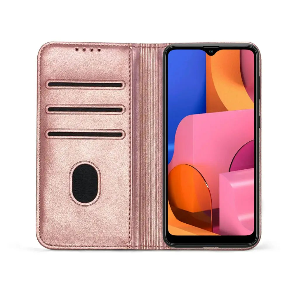 Samsung Galaxy A33 5G Unitec Lompakko Suojakotelo Ruusukulta