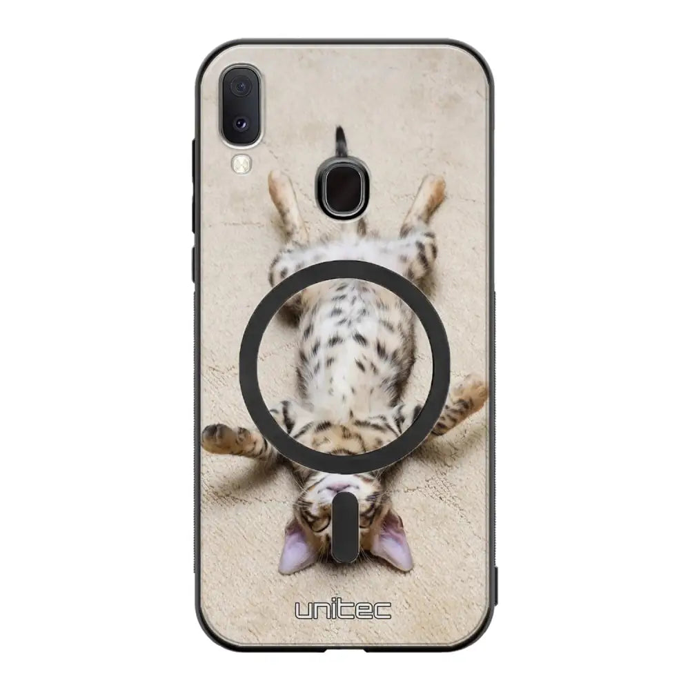 Samsung Galaxy A40 kissa suojakuoret - Relaxing Cat