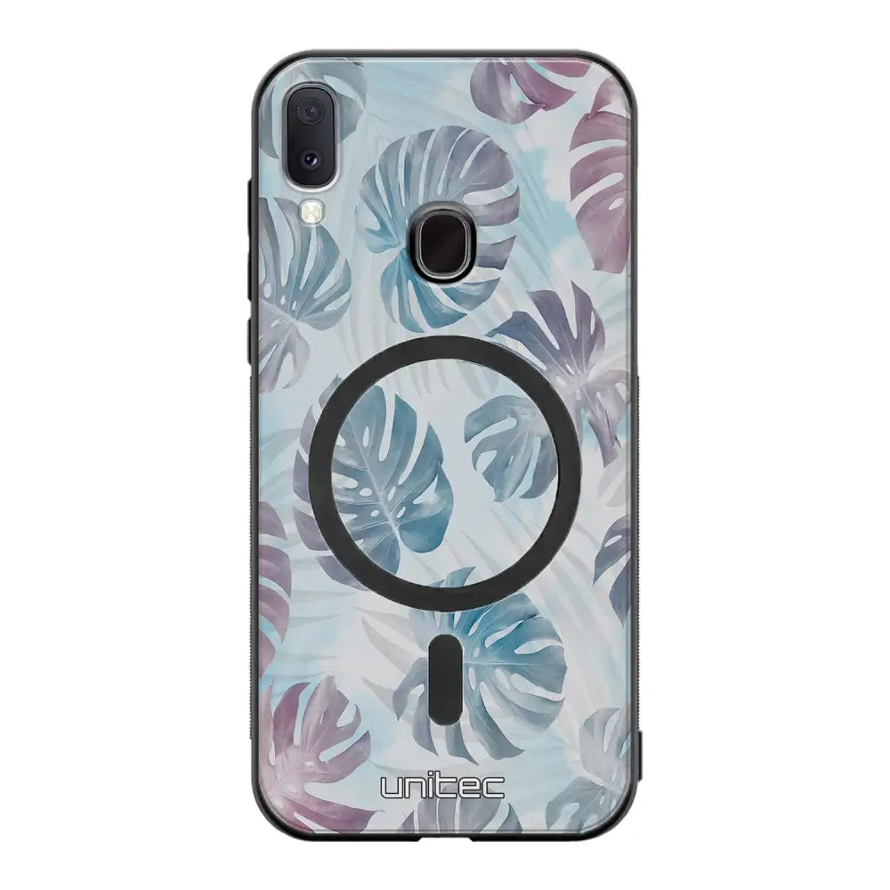 Samsung Galaxy A40 kukka suojakuoret - Monstera Texture