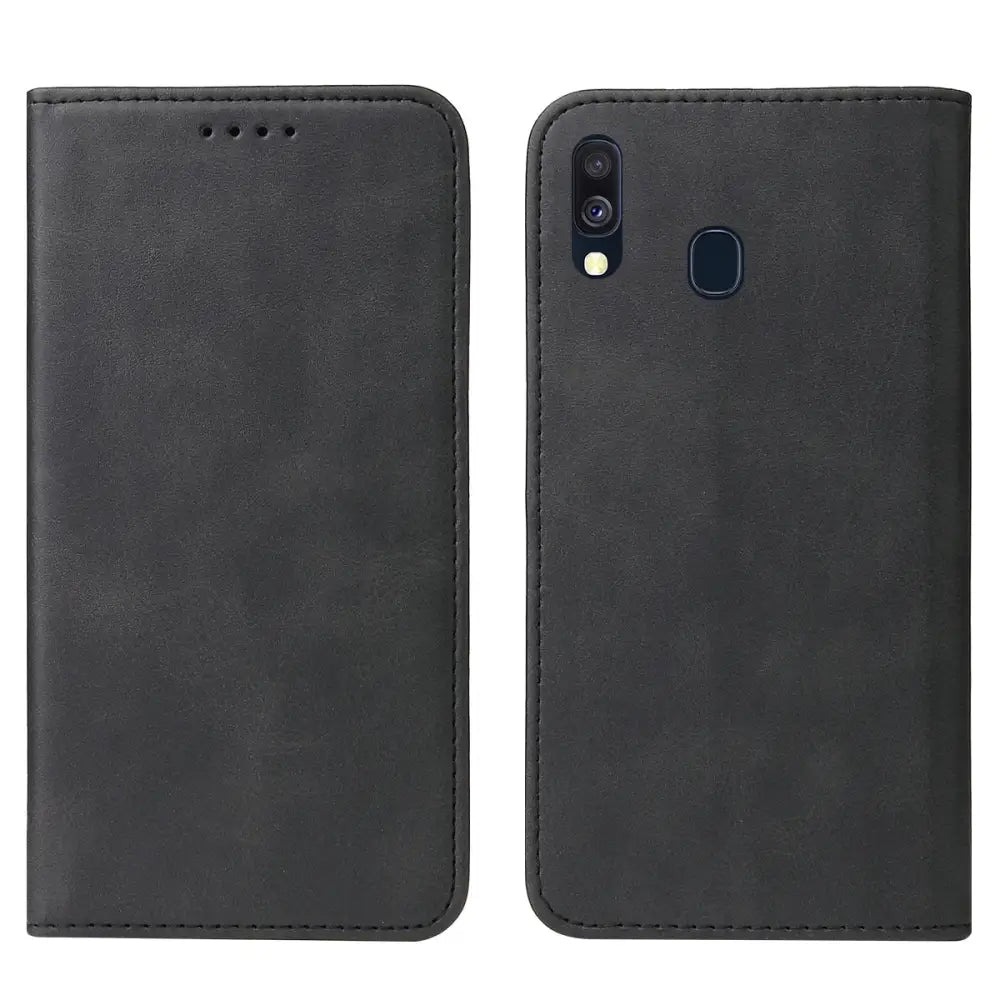Samsung Galaxy A40 Lompakko Suojakuori Musta