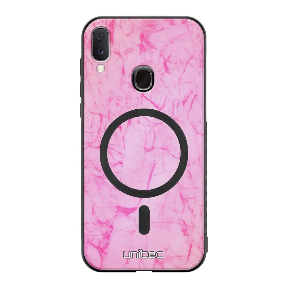 Samsung Galaxy A40 marmori suojakuoret - Light Pink Marble