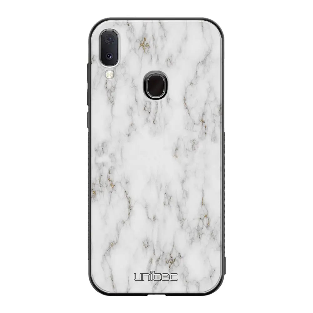 Samsung Galaxy A40 marmori suojakuoret - White Marble - Ei